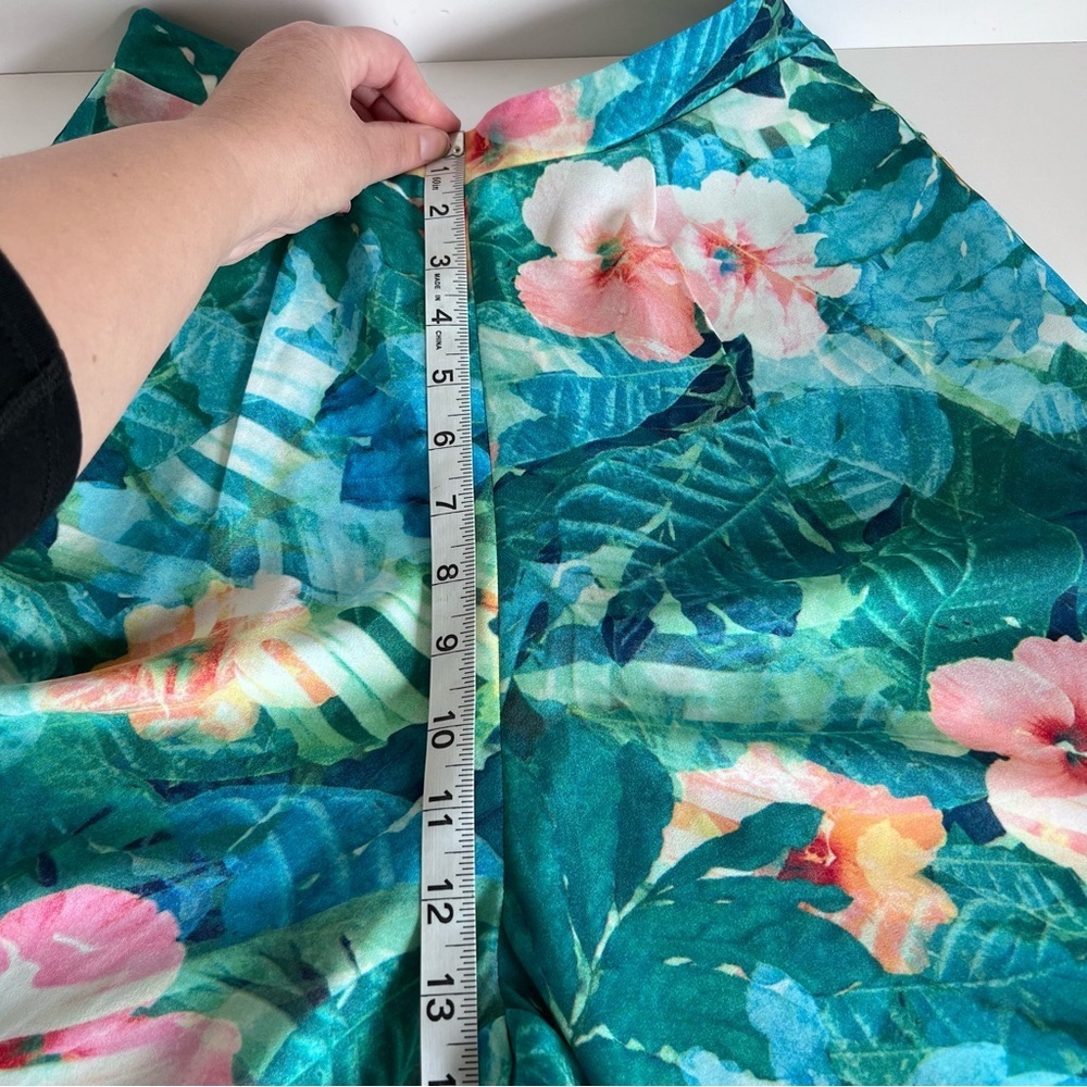Show Me Your Mumu‎ Tropical Floral Palazzo Pants Blue Pink Hibiscus Boho Resort - Picture 9 of 14